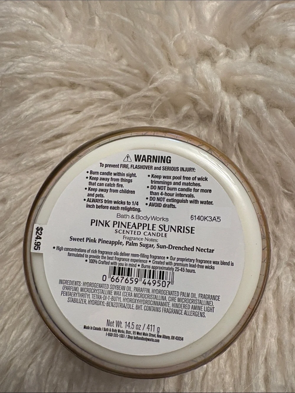 NWT! Bath and Body Works 3 wick candle